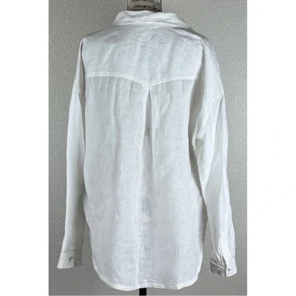 Sundance Women’s 100% Linen Boho Lagonlook Minimalist Blouse, size XS - Picture 5 of 8